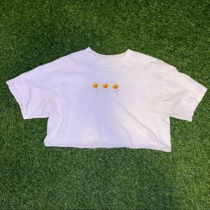 brandy melville cropped ashlyn poppy tee